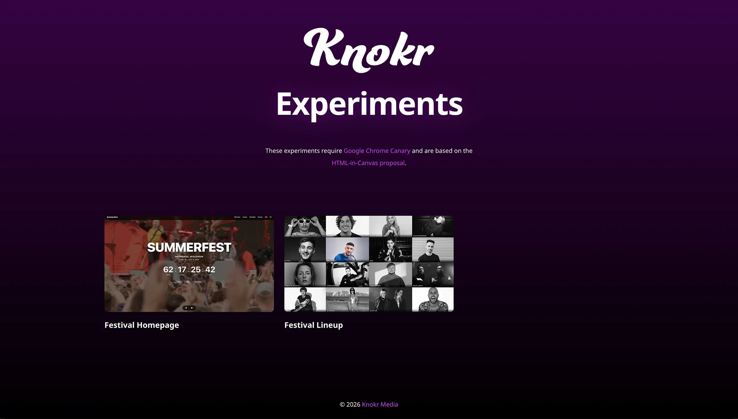 Knokr Experiments screenshot