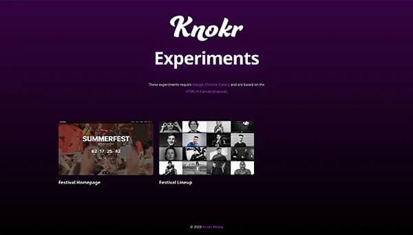 Knokr Experiments preview